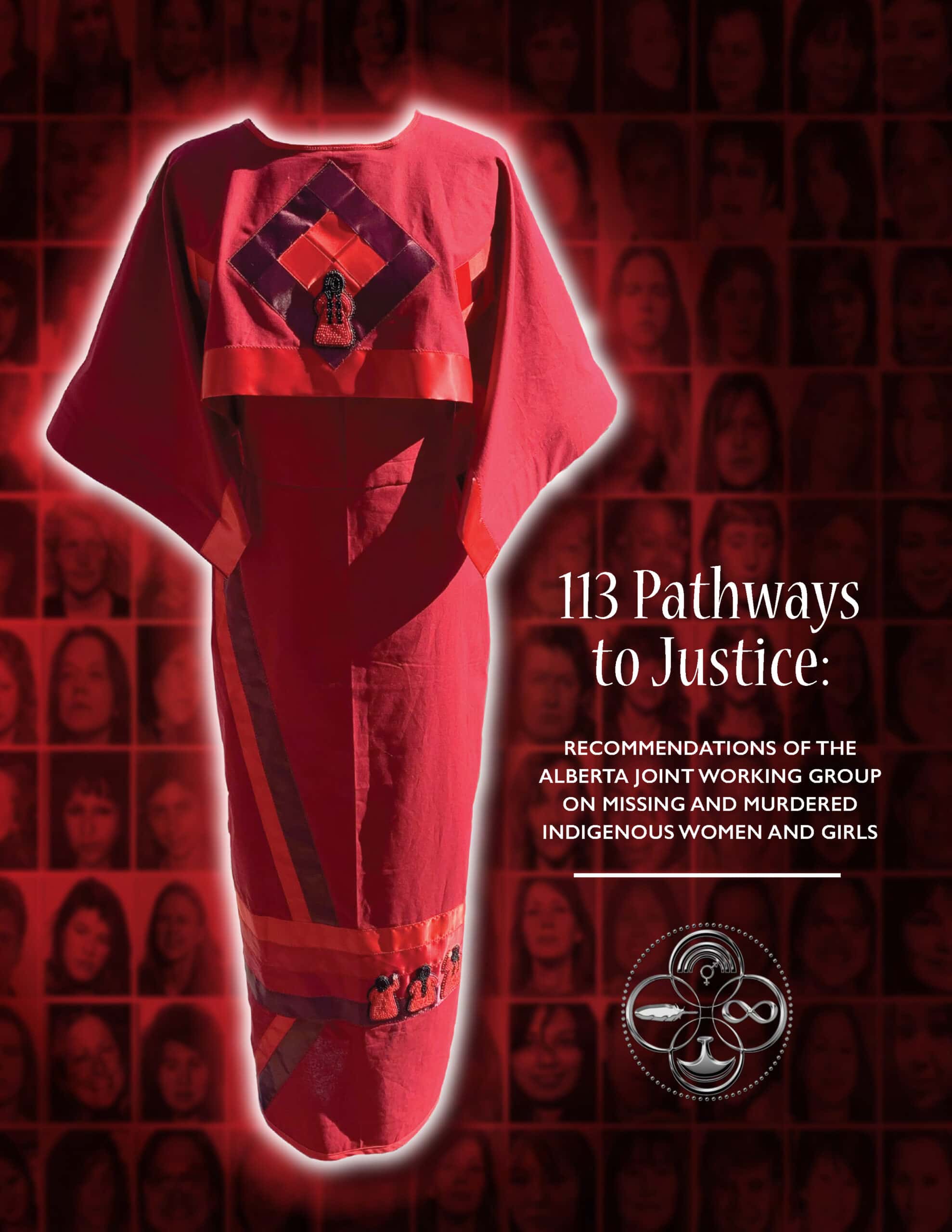 Cover page for 113 Pathways to Justice: Recommendations of the Alberta joint working group on Missing and Murdered Indigenous Women and Girls.