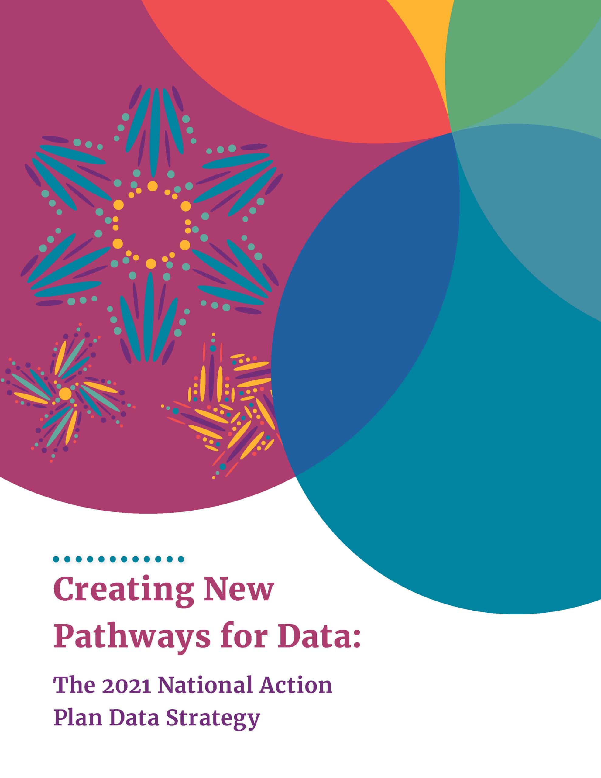 Cover page for Creating New Pathways for Data: The 2021 National Action Plan Data Strategy.